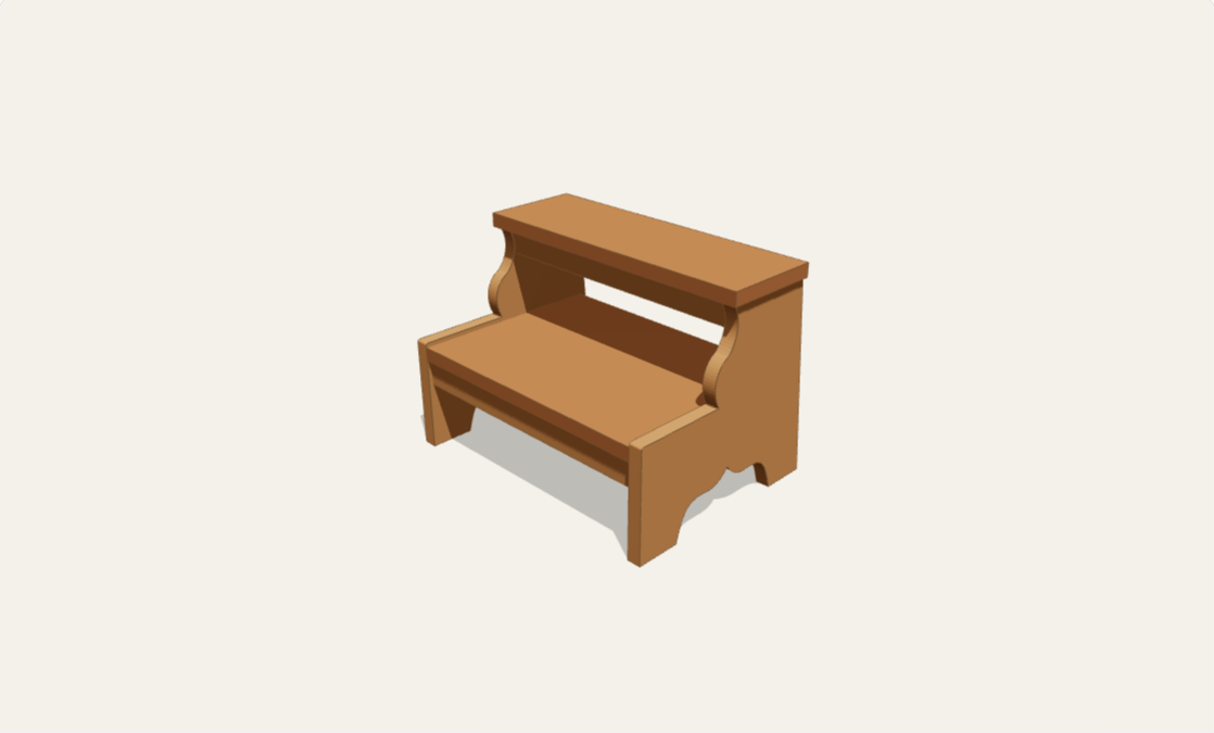 Essential two-step stool