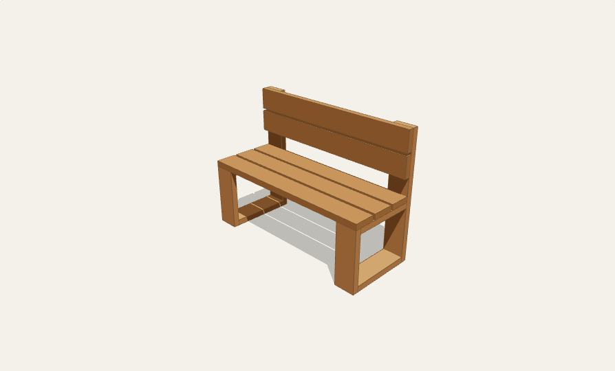 Modern 2x6 bench
